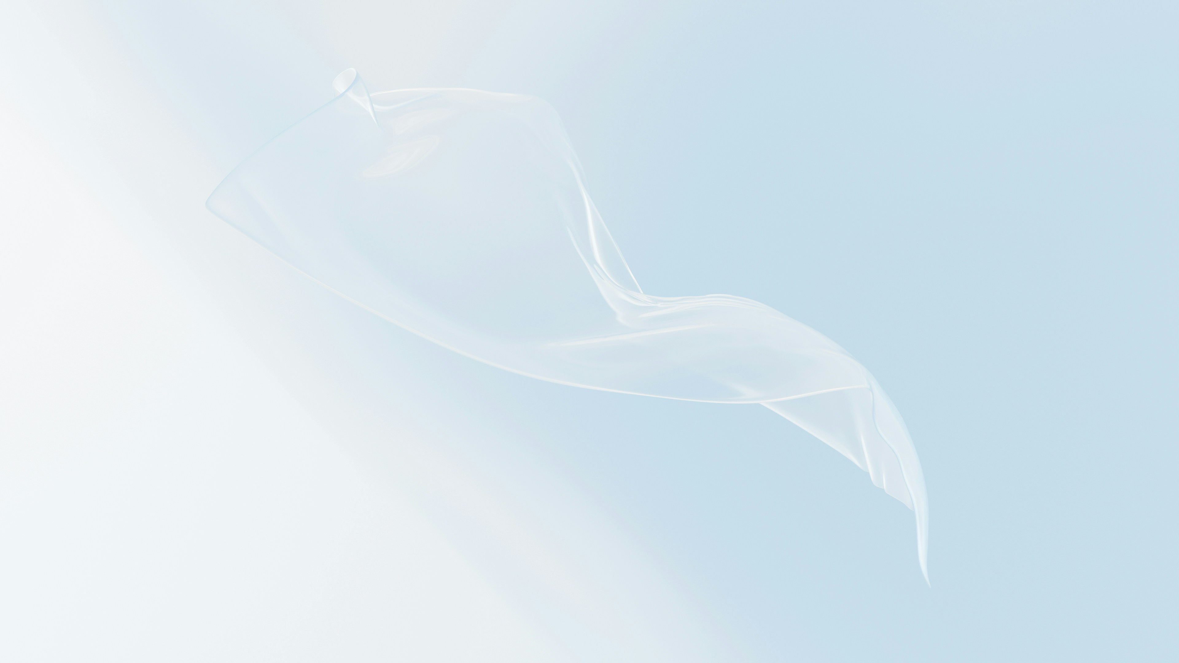 A flowing fabric with a glass-like sheen, dancing gently in the breeze.